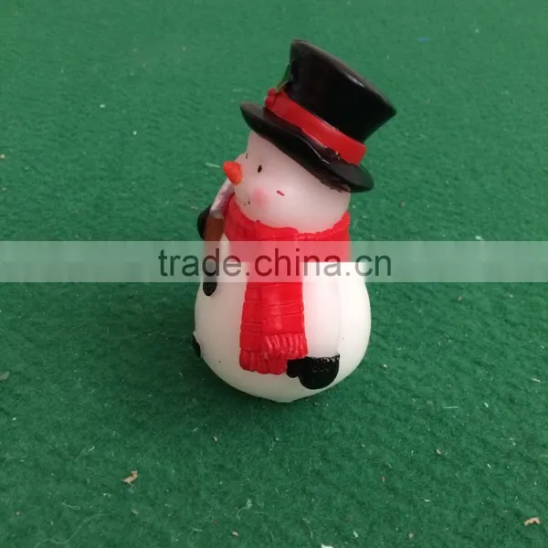 X'mas Yellow Flicking Led Candle Snowman Real Wax Candle Christmas Decoritive Snowman Candle Led Flameless Flicking Led Candle photo-2