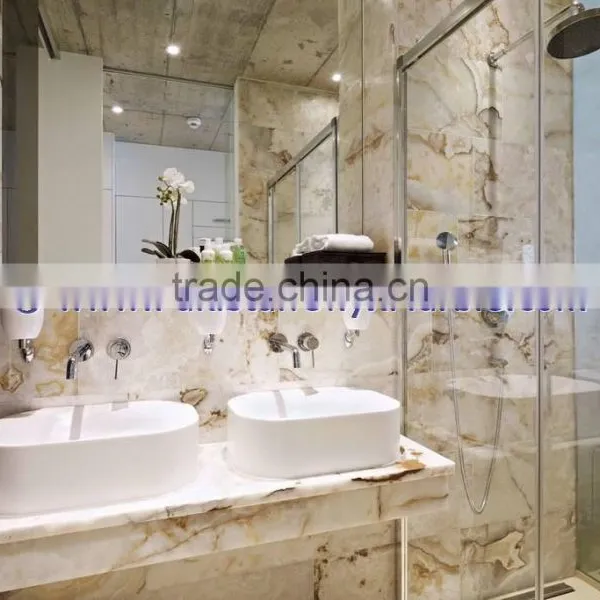 CUSTOM DESIGN ONYX BATHROOM COUNTERTOPS photo-6