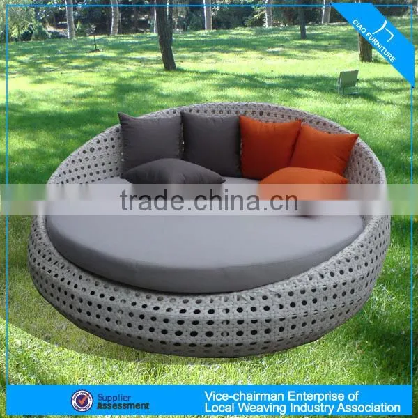 Leisure Rattan Outdoor Furniture Wicker Round Bed Garden Furniture photo-3