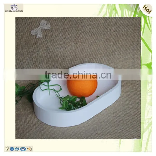 Белый лакованный МДФ деревянный держатель для мыла photo-2