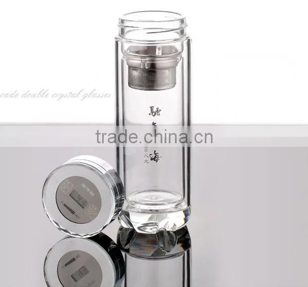 Bpa Free Double-Wall Glass Cup WithTea Infuser With Temperture Display photo-3