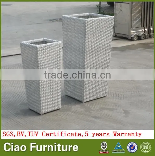 Outdoor Cheap Plastic Flower Pots Wholesale Rattan Planter Pot photo-3
