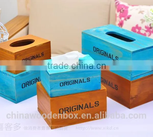 2016 Popular Refined Wood Craft Wooden Tissue Box photo-3