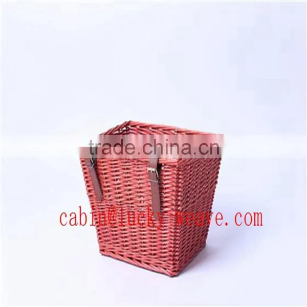 Hand Woven Natural Wicker Bicycle Basket photo-3