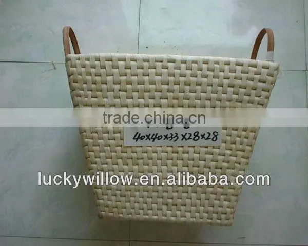 Homes Storage Handwoven Medium Tapered Straw Basket Weaving photo-6