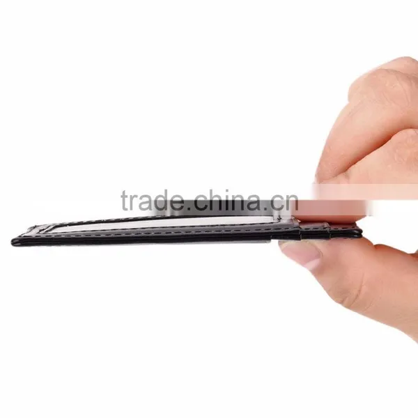 Slim Leather Wallet Credit Card Case Sleeve Card Holder With ID Window photo-6