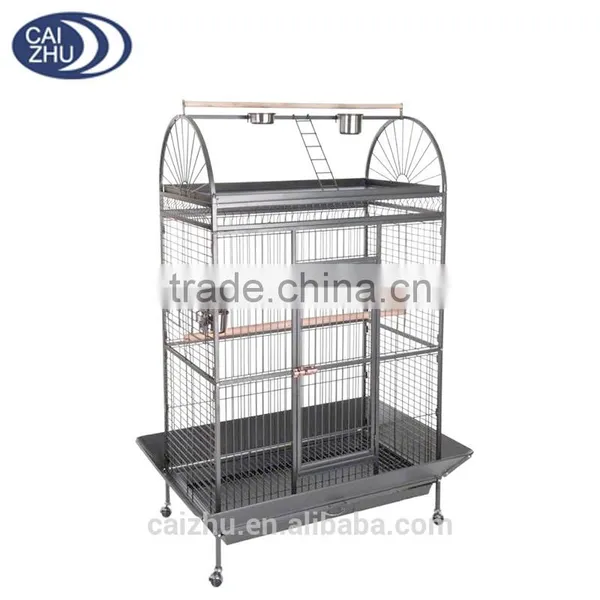 X Large 178cm Play Top Roof Parrot Aviary Bird Cage Perch Ladder On Wheels photo-2