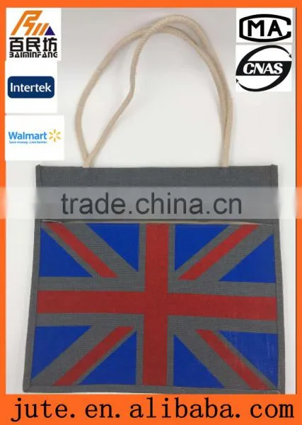 China Used Burlap Jute Bag Enviroment Tote Bag photo-2