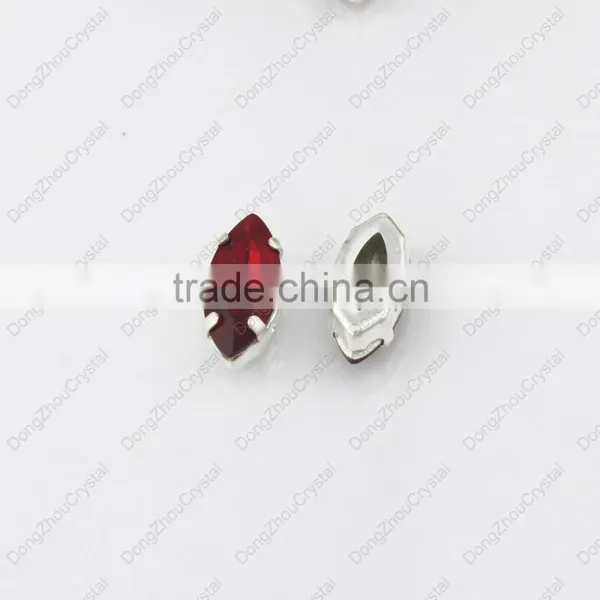 DZ-3017 Fashion Point Back Light Siam Horse Eye Crystal Beads for Dress From China Supplier photo-4
