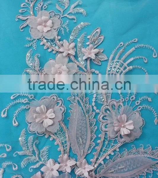 Chinese Wholesale 3d African Lace Dress Fabric photo-4