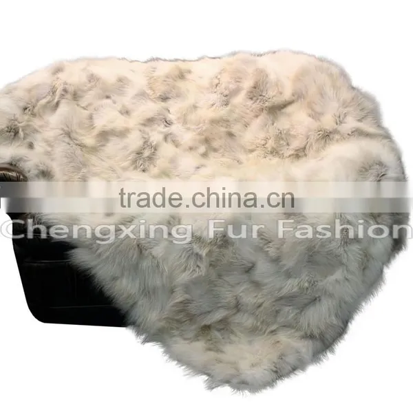 CX-D-122 Living Room Rug , Customized Living Room Fox Fur Rug Shaggy Carpet Rugs photo-3