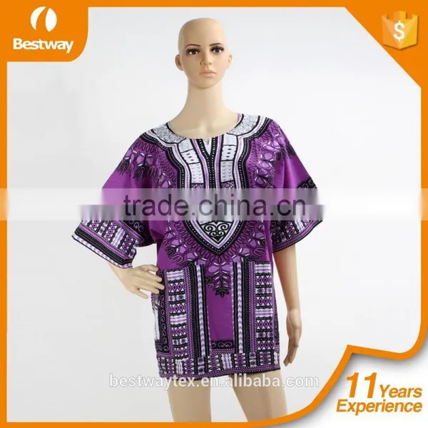 Wholesale African Tradition Summer Wearing Unisex African Shirts Dashiki photo-3