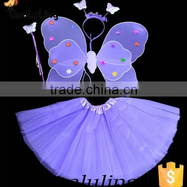 Multicolor Kids Halloween Butterfly Fairy Wings Magic Wings Accessory photo-3