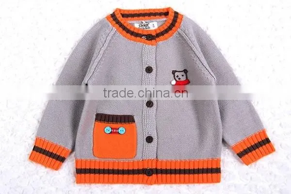 Trim Contrast Latest New Style Raglan Cardigan Sweater photo-4