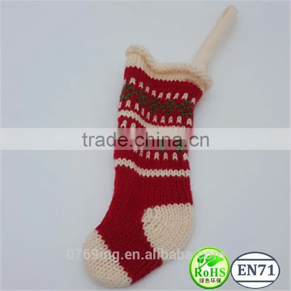 Christmas Decoration Knitted Sock Supplies Jacquard Pattern Decoration Christmas Sock photo-2