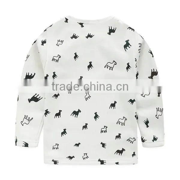2016 Printed Running Horse Tee Baby Boy Children Clothing T-Shirts 0-24M photo-3