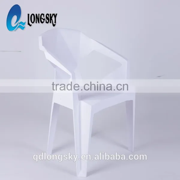LS-4188 Wholesale High Quality Plastic Bar Chair Event Stacking Chair Modern Creative Geometry Chair for Restaurant photo-3