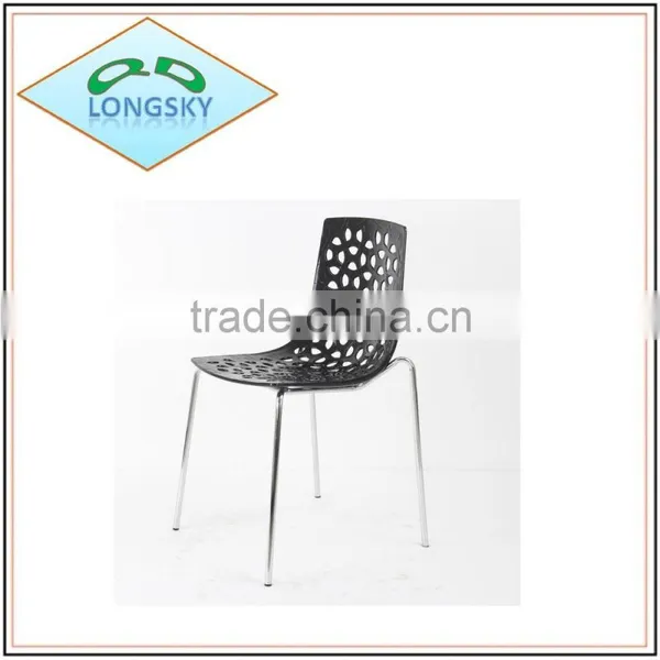 New Products Home Office Cafe Restaurant Conference Furniture Metal Leg Plastic Stackable Chair photo-2