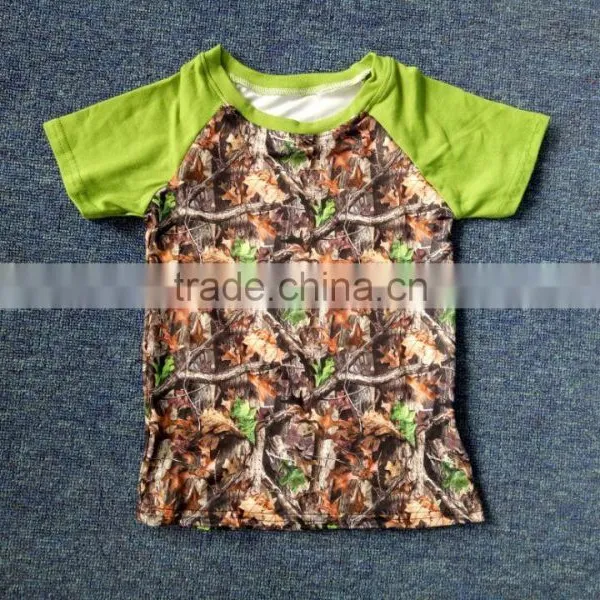 Wholesale Boy Raglan t Shirt Short Sleeve Top Dinosaur Camo Fish Kid Clothing photo-2