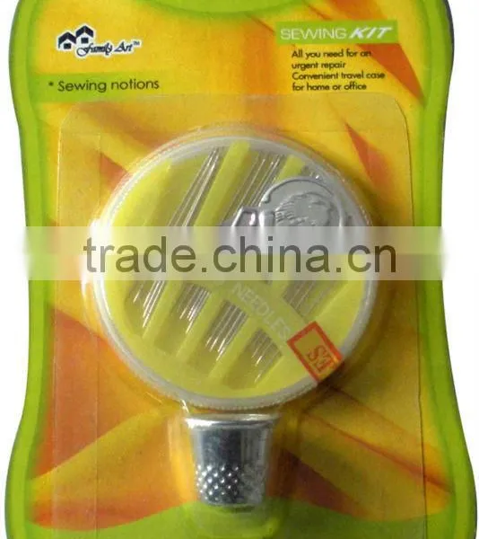 High Quality sewing needle kit needle box with threader and thimble