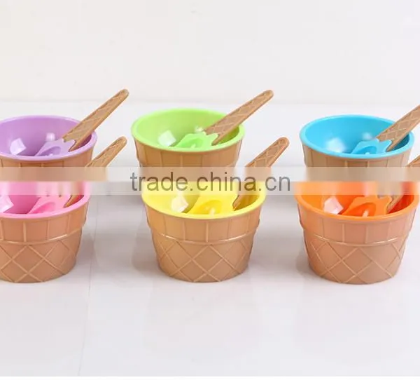 Creative Cartoon Plastic Ice Cream Bowl photo-3