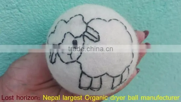 100% Organic Felt Dryer Balls/100% Handmade Natural Felt Dryer Ball