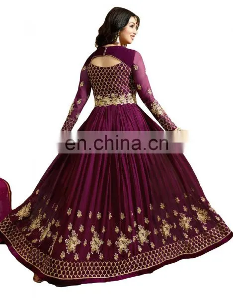 Stylish Party Wear Anarkali Suits Semi Stitched Suits Dress Material 2017 photo-5