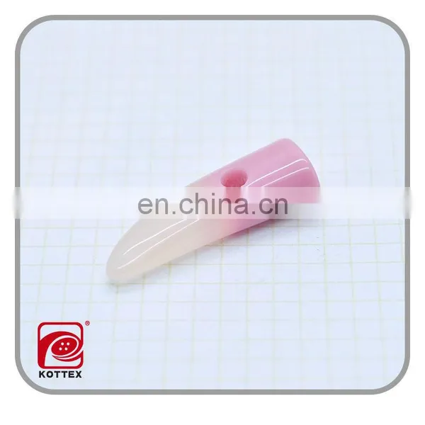 Pink Mix White One Hole Polyester Resin Horn Toggle Button,decorative Accessories