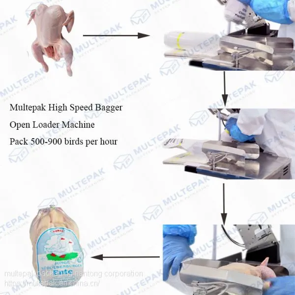 Multepak The Newest High Speed Manual Whole Chicken Bird Bag Blow Open Package Machine for Poultry Bread and Bird photo-4