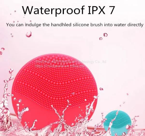 Silicone Facial Cleansing Brush Mini Rounded Waterproof Electric Face Massager photo-3