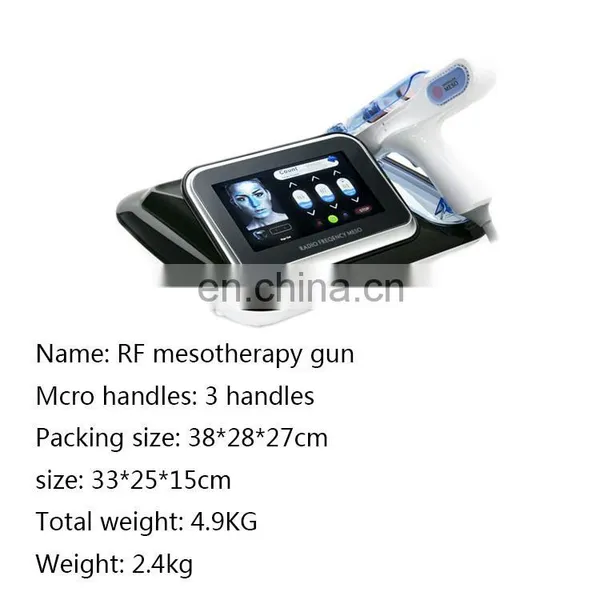 Portable Salon Use Radio Frequency Face Lifting Wrinkle Removal Skin Rejuvenation Water Oxygen Jet Mesotherapy Gun photo-4