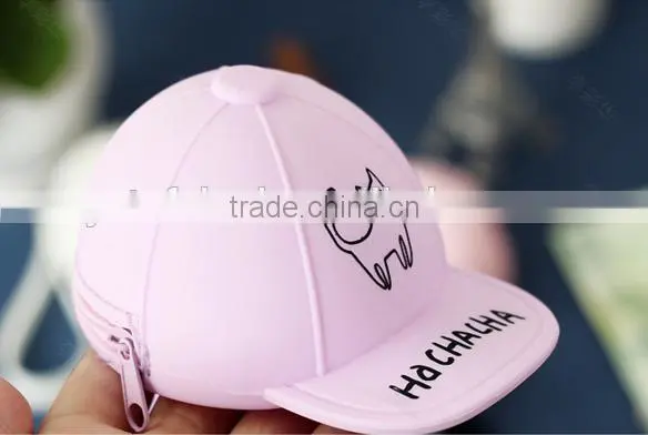 Hot! Packs of Silicone Cute Cartoon Candy Colored Baseball Cap Coin Pocket Mini Cap Bag Coin Purse Supplier's Choice photo-2