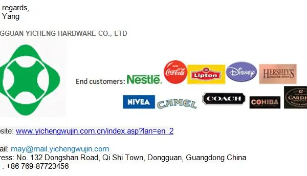Dongguan City Yicheng Hardware Co., Ltd