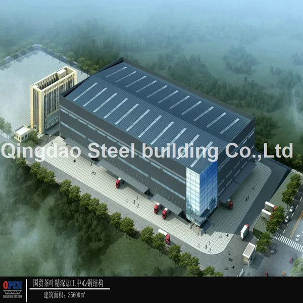 Prefabricated Light Weight Steel Strucuture Frame Warehouse Building/Prefab Steel Metal Warehouse photo-4