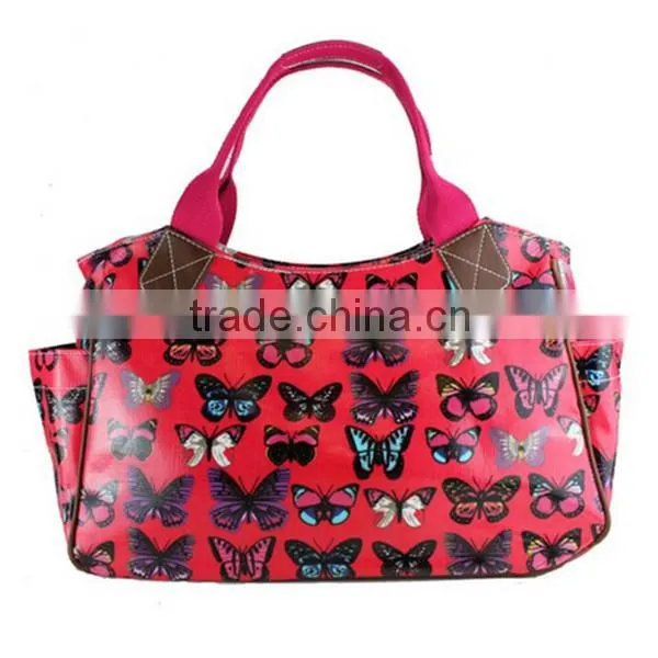 Custom Owl Pattern Oilcloth Tote Bags Lady Shopper Bag Owl Printed Tote Bag photo-6