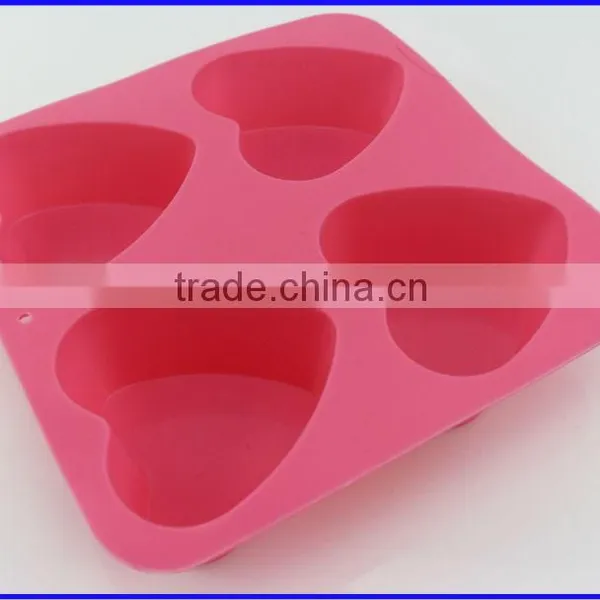 Top Quality Silicone Flexible 4 Cavity Custom Soap Mold