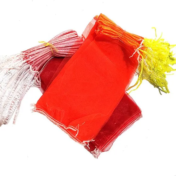 Direct Sale Eco-Friendly PE Plastic Woven Bags Custom Logo Food Grade Mesh for Packaging Vegetables and Fruits and Stylish