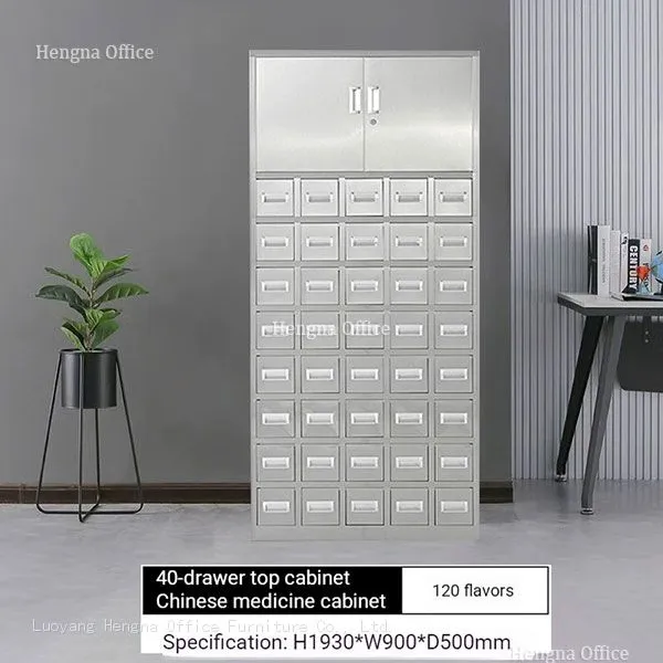 Vintage Style Modern Apothecary Steel Cabinet Multi-drawer Boutique Retail Display Furniture for Spices & Oils