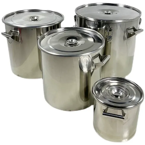 304/316 Stainless Steel Barrel | Food-Grade, Airtight, Multi-Purpose Storage Bucket for Water, Oil, Wine, Fermentation & Industrial Use