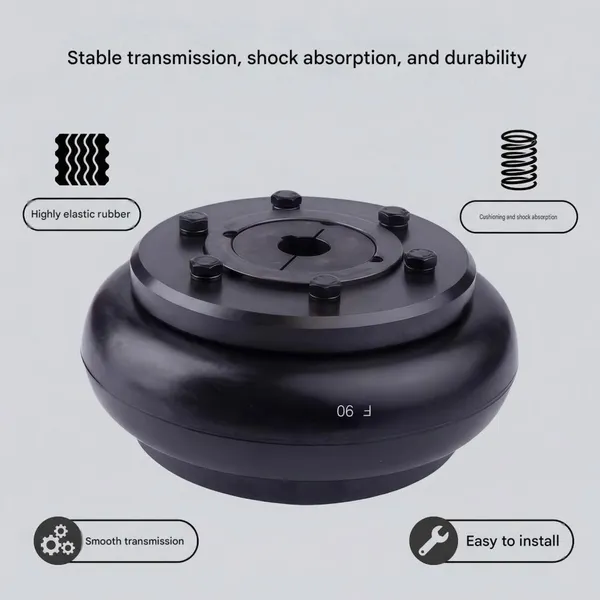 Flexible Taper Sleeve Tyre Coupling for Pump Motor and Cast Iron Shafts photo-3