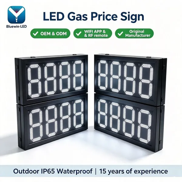 19inch 888.8 White Gas Station Price Sign Led Sign Petrol Station Price Board photo-5