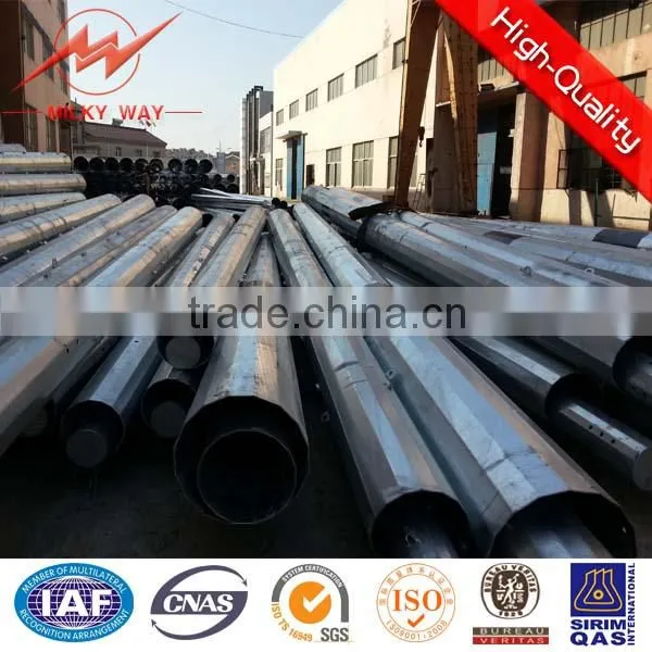 40FT NEA 3mm Thickness Galvanized Steel Electric Pole photo-2