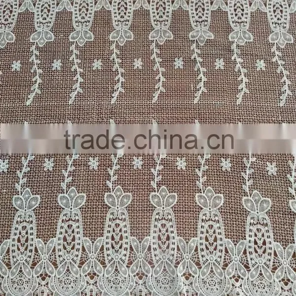 2016 Embroidery Fabric Polyester Full Lace Milk Silk Water Soluble Lace Fabric For Garment Accessory photo-3