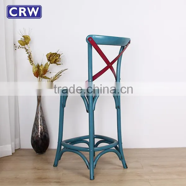 RCH-4003 Tall Wooden Cross Back Bar Chair photo-5