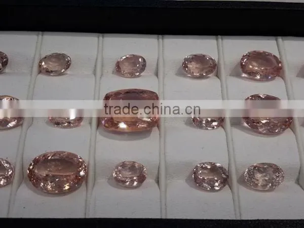 Mixed Shape Peach Colored Morganite Gemstones