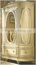 French Armoire 3 Dr w Rattan Size 141,61,220 cm