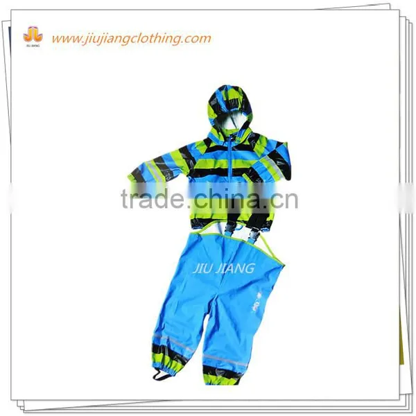 Children's rainsuit with stripe AOP