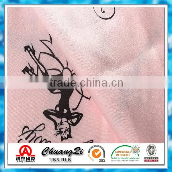 OEM Service Custom Design Digital Printed 100% Polyester Satin Fabric photo-2