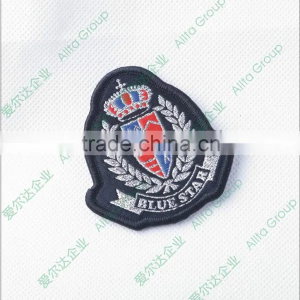 China Cheap Custom Gold Bullion Embroidered Patches photo-5