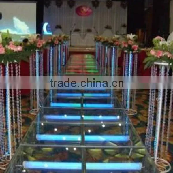 Hot Seling Aluminum Acrylic Portable Stage With Wheelchair Ramp for 80cm High Stage With Landing and Guard Rails photo-2